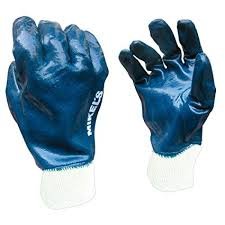 GUANTES DE NITRILO C/FORRO DE ALGODON