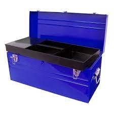 CAJA PORTA HERRAMIENTAS METALICA AZUL 60.4 X 28.2 CM