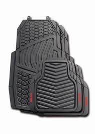 TAPETE PARA AUTO DE HULE, NEGRO CON VELCRO