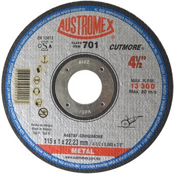 DISCO DE CORTE PARA METAL 4 1/2 AUSTROMEX